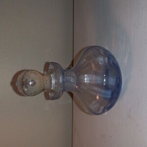 Vintage blue glass decanter perfume boudor bottle